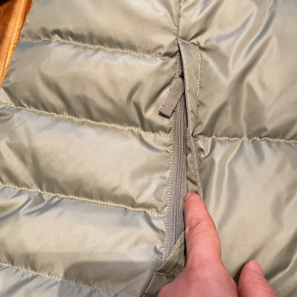 Women’s XL Down Eddie Bauer Sage Long Coat- Faux Fur Removable Hood-Worn Twice - Picture 5 of 12